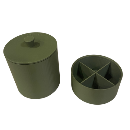 Round Bin with Divider Compartments