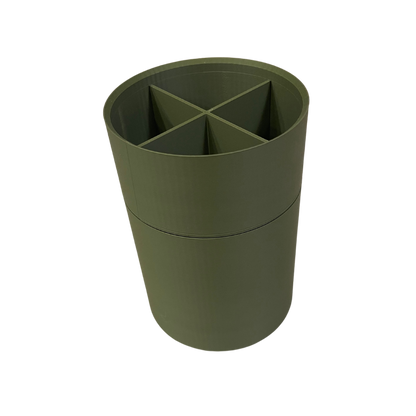 Round Bin with Divider Compartments