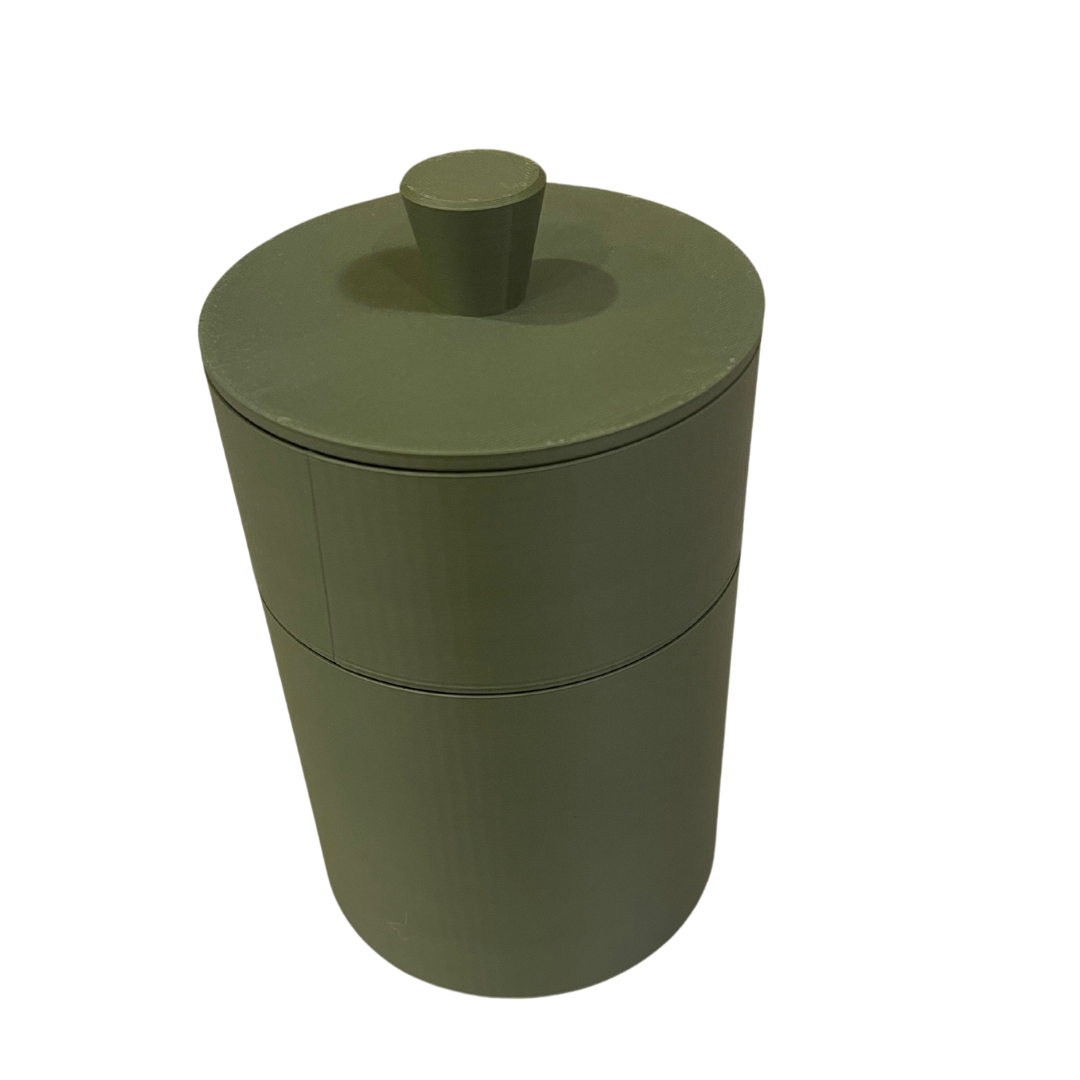 Round Bin with Divider Compartments